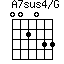 A7sus4/G=002033_1