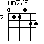 Am7/E=011022_7