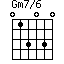 Gm7/6=013030_1