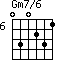 Gm7/6=030231_6