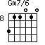 Gm7/6=311010_8