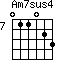 Am7sus4=011023_7