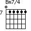 Bm7/4=011111_7