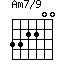 Am7/9=332200_1