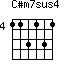 C#m7sus4=113131_4