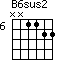B6sus2=NN1122_6