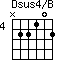 Dsus4/B=N22102_4
