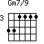 Gm7/9=331111_3