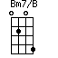 click for variations Bm7/B